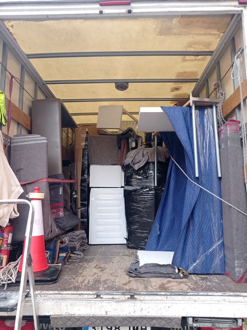 Muebles con lonas protectoras